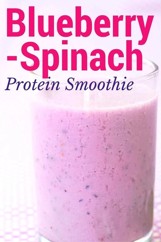 Blueberry Spinach Protein Smoothie